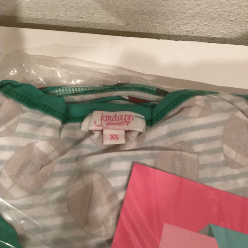 Jordann Jammie’s- Football Fun Pajamas XS - RARE! BRAND NEW-  Sunshine Sisters - Picture 3 of 4